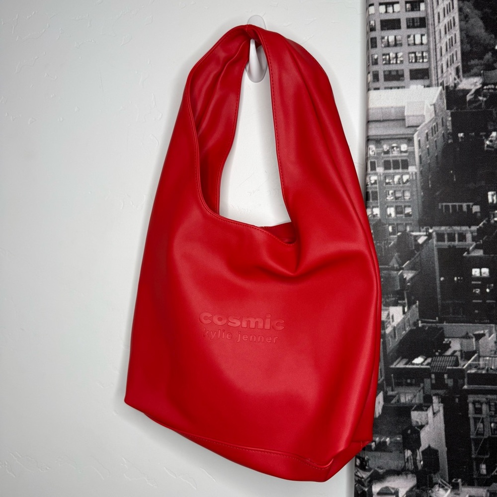 Kylie Jenner Cosmic Red Shoulder Bag Tote Minimalist Handbag NWT
